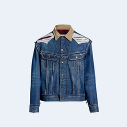 메종 마르지엘라 인디고 블루 디스트레스 자켓